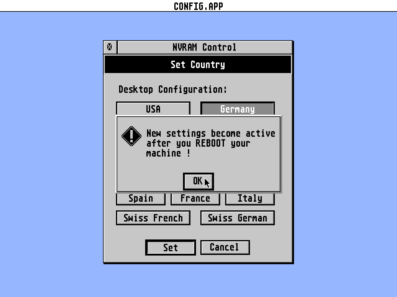 Boot Konfiguration Falcon030 / TT atari screenshot